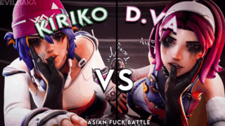 D.Va contra Kiriko – Batalha Sexual Asiática com Negão