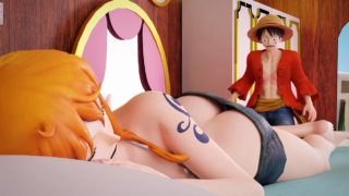 Luffy Acordando com Nami