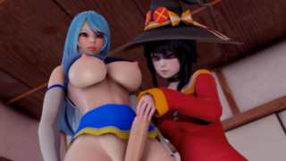 Futas Aqua e Megumin A Foda Inesquecível entre Amigas